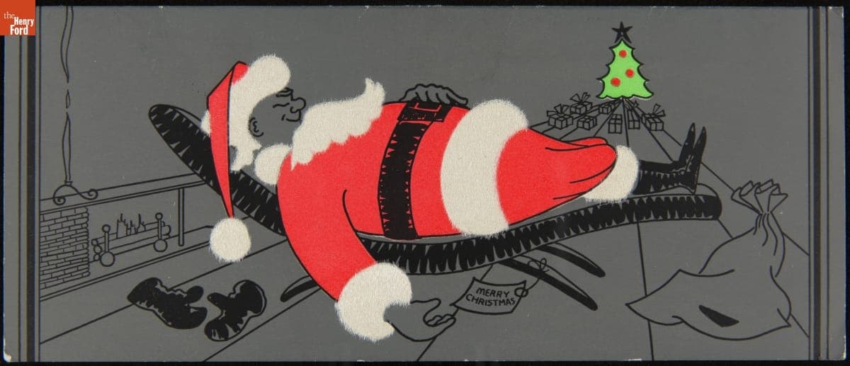 Santa Claus Sleeping in Lounge Chair, 1956