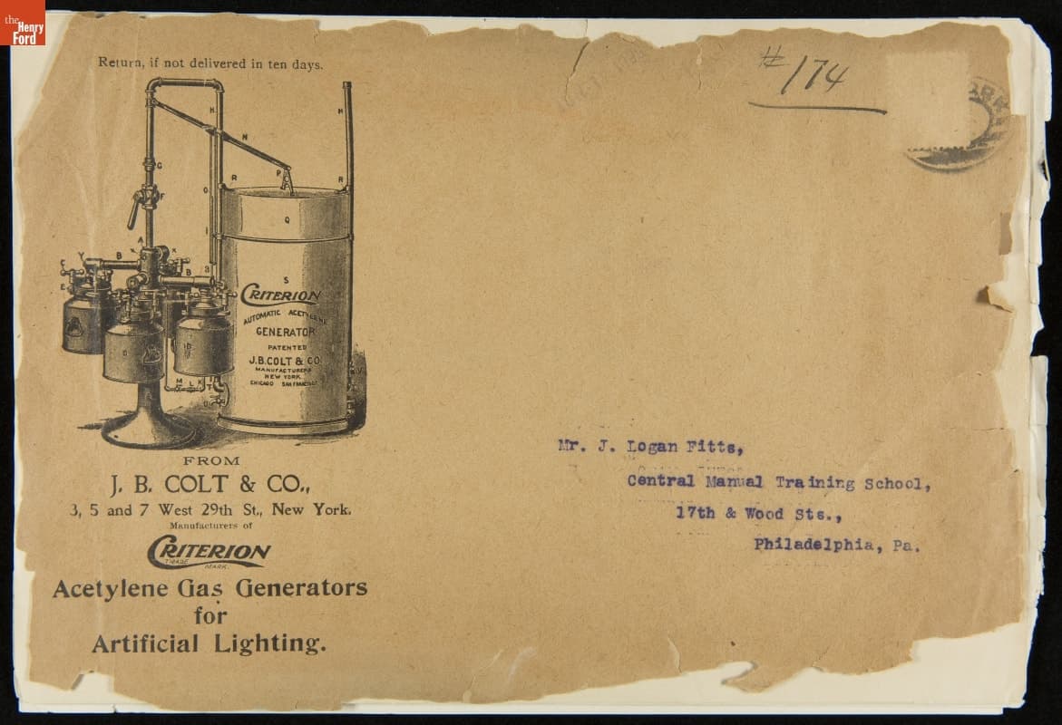 J. B. Colt & Co. Catalog, "Criterion Acetylene Gas Generators for Artificial Lighting," 1899