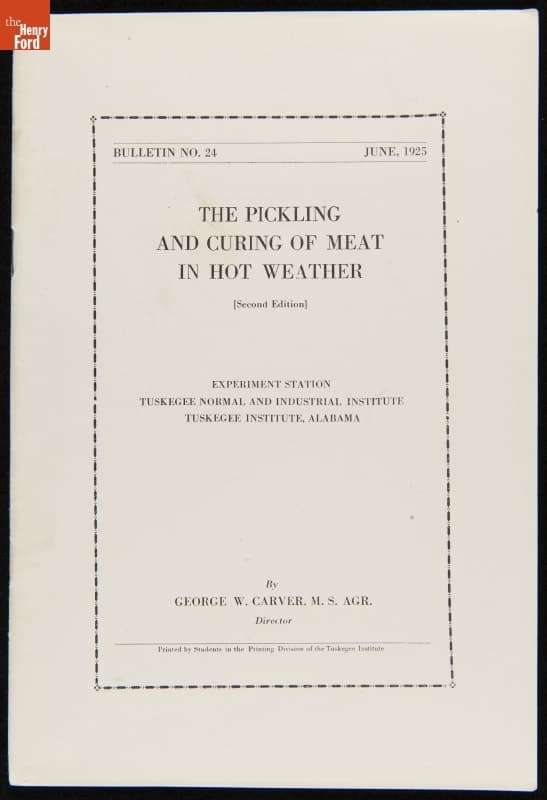 Pickling and Curing of Meat in Hot Weather (Second Edition) Bulletin No. 24, June 1925