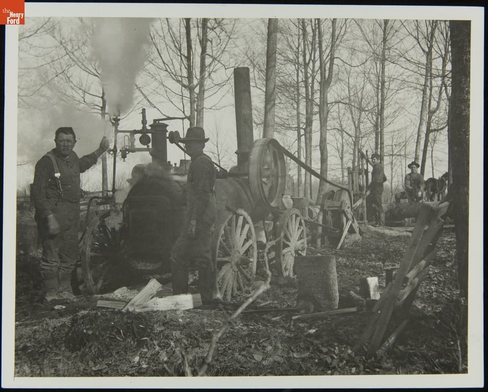 Circa 1879 Ames Portable Engine in Use, 1898-1909