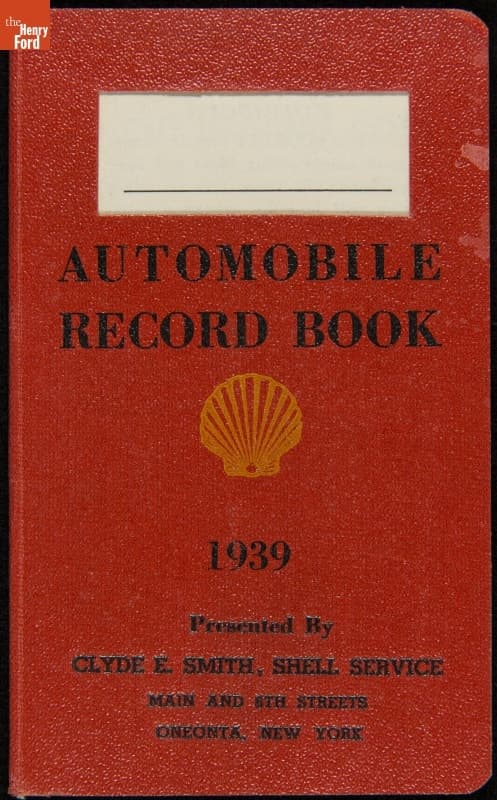 Promotional Giveaway, "Automobile Record Book," 1939
