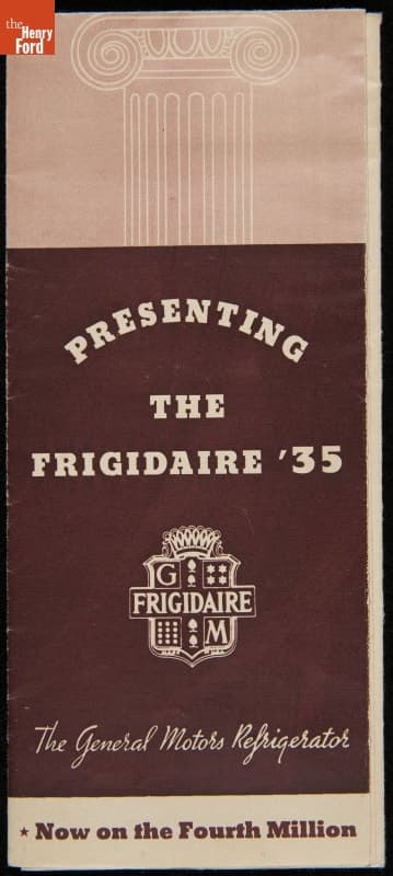 Brochure for the General Motors Refrigerator, "Presenting the Frigidaire '35," 1935