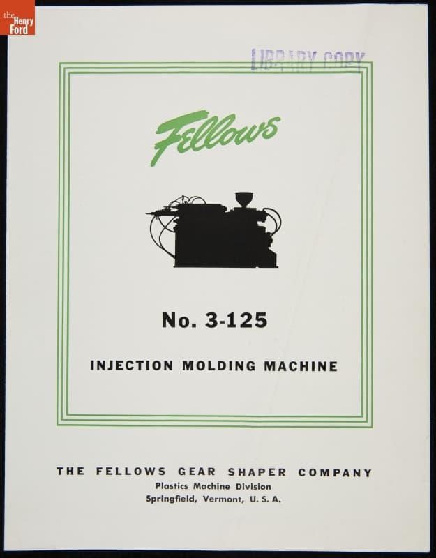 Fellows No. 3-125 Injection Molding Machine, circa 1961