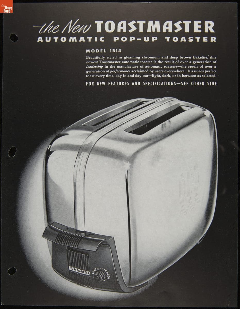 Flier Advertising "The New Toastmaster Automatic Pop-Up Toaster," 1947