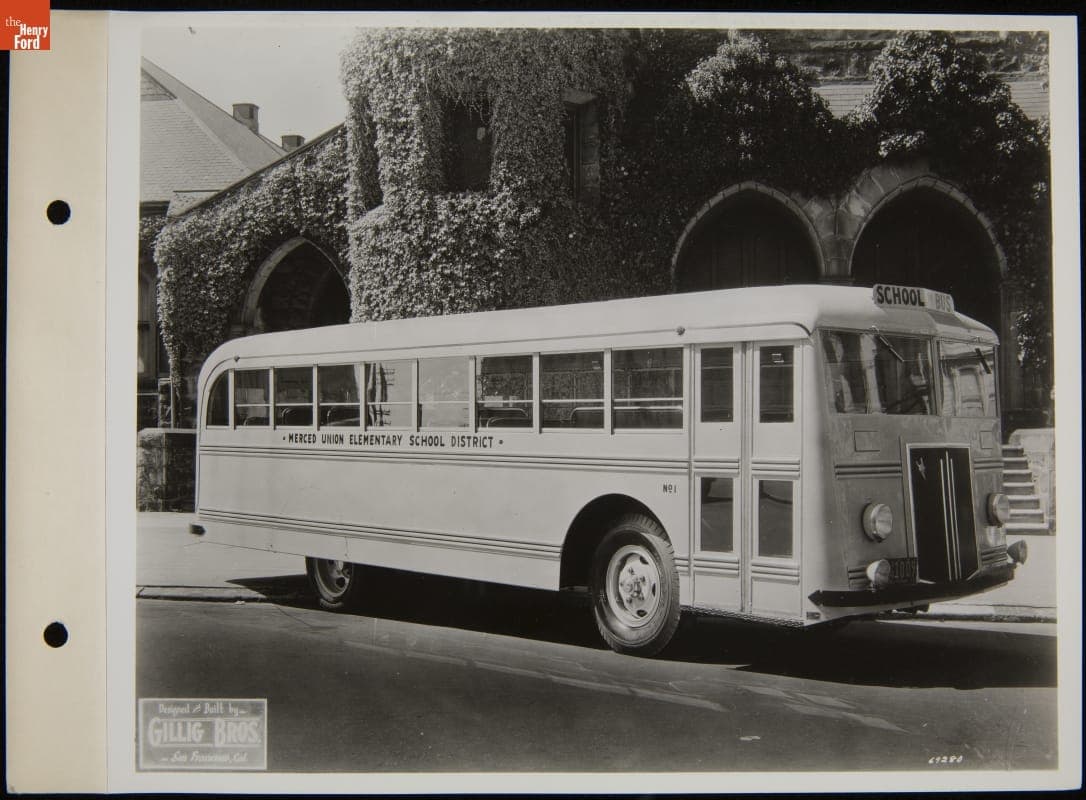 Ford V-8 School Bus Used by Merced Union Elementary School District No. 1, November 1937