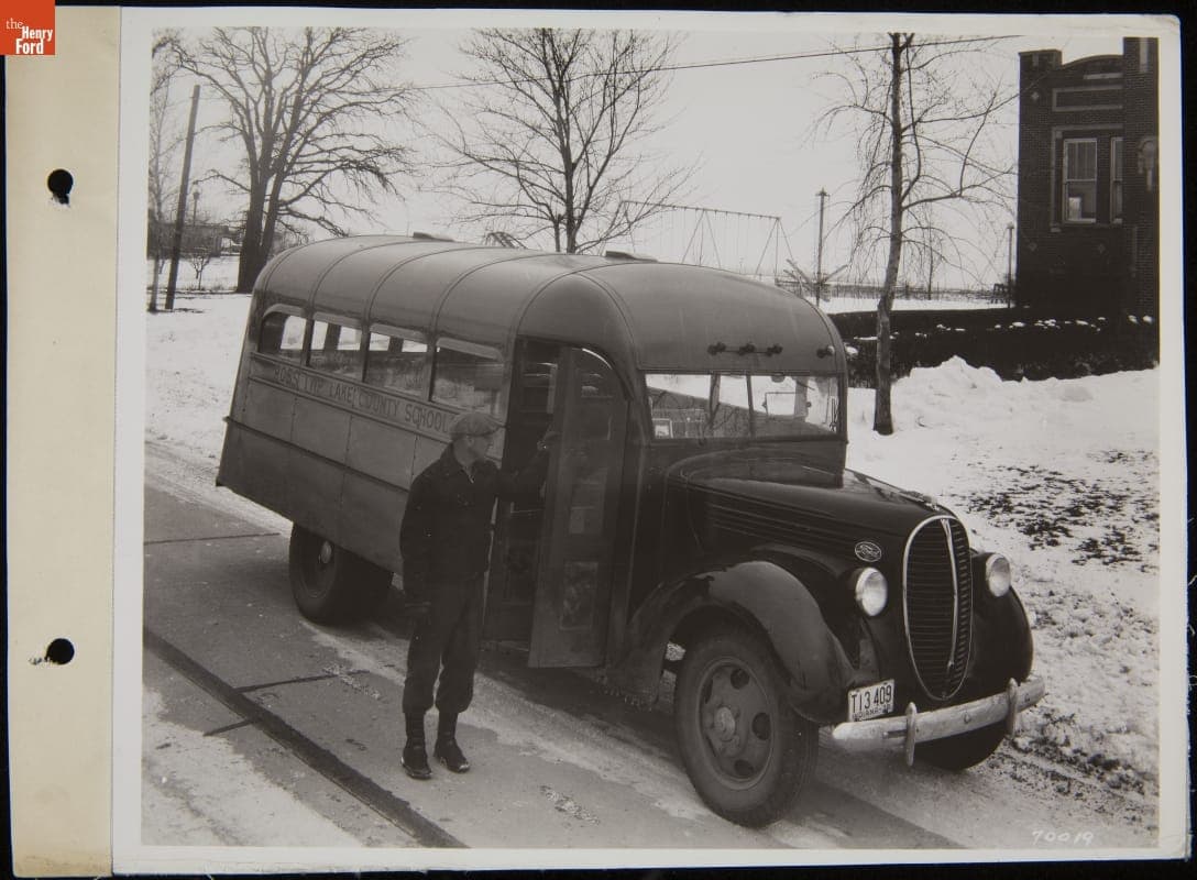 Ford V-8 School Bus Used by Ross Township Lake County (Indiana) School, March 1938