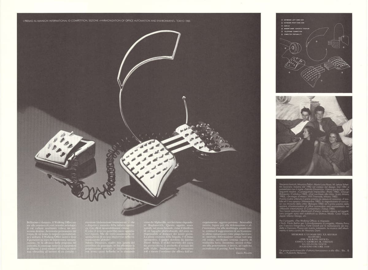 Walking Office Wearable Computer Advertising Poster, 1985