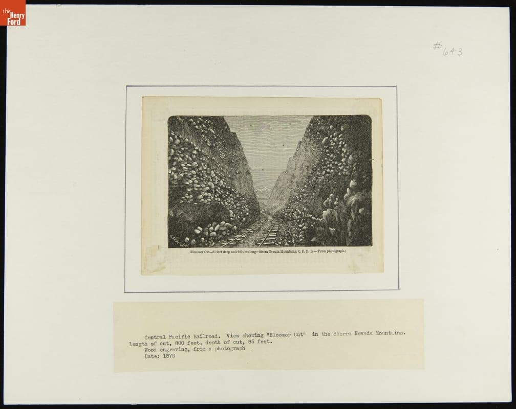 Bloomer Cut in the Sierra Nevada Mountains, 1870