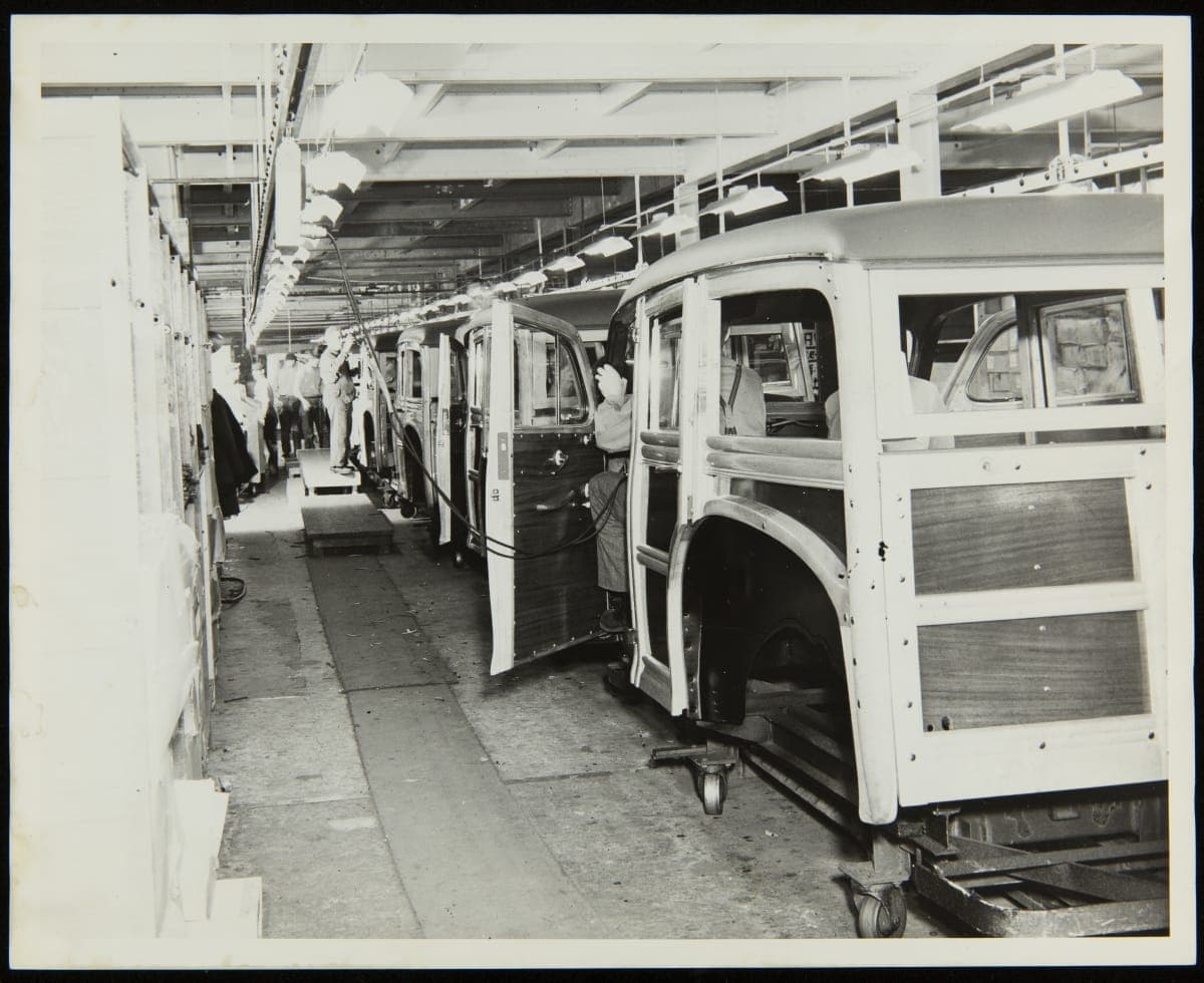 Assembly of Ford "Woody" Station Wagons, Iron Mountain Plant, circa 1947