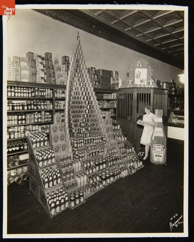 Sam Jabolsky Grocery Store Display of Heinz Products, Kansas City, Missouri, circa 1930