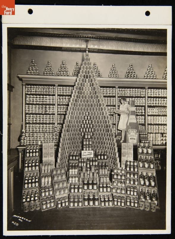 Bacher & Cunningham Grocery Store Display of Heinz Products, Kansas City, Missouri, circa 1930