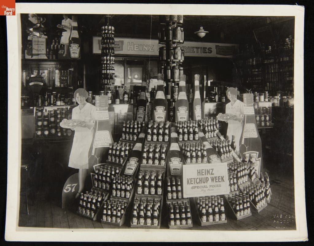 Grocery Store Floor Display of Heinz Products, circa 1930