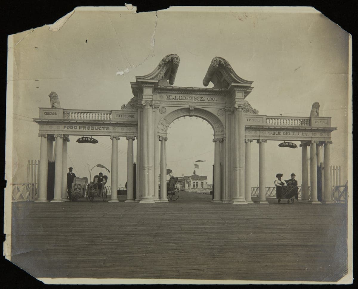 Gate Entrance to Heinz Ocean Pier, Atlantic City, New Jersey, circa 1910