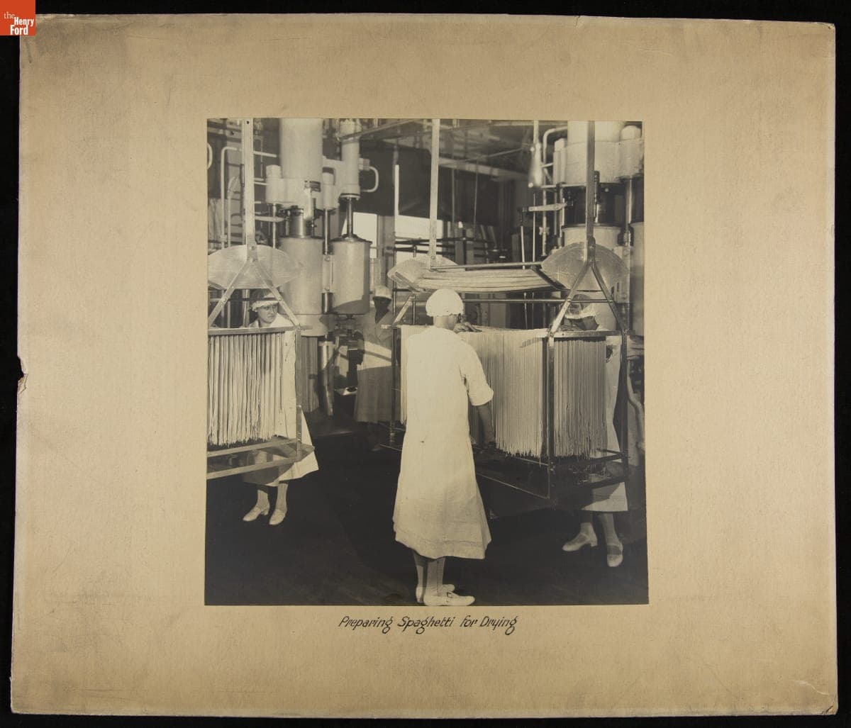 Employees Preparing Spaghetti for Drying at Heinz Main Plant in Pittsburgh, Pennsylvania, circa 1910