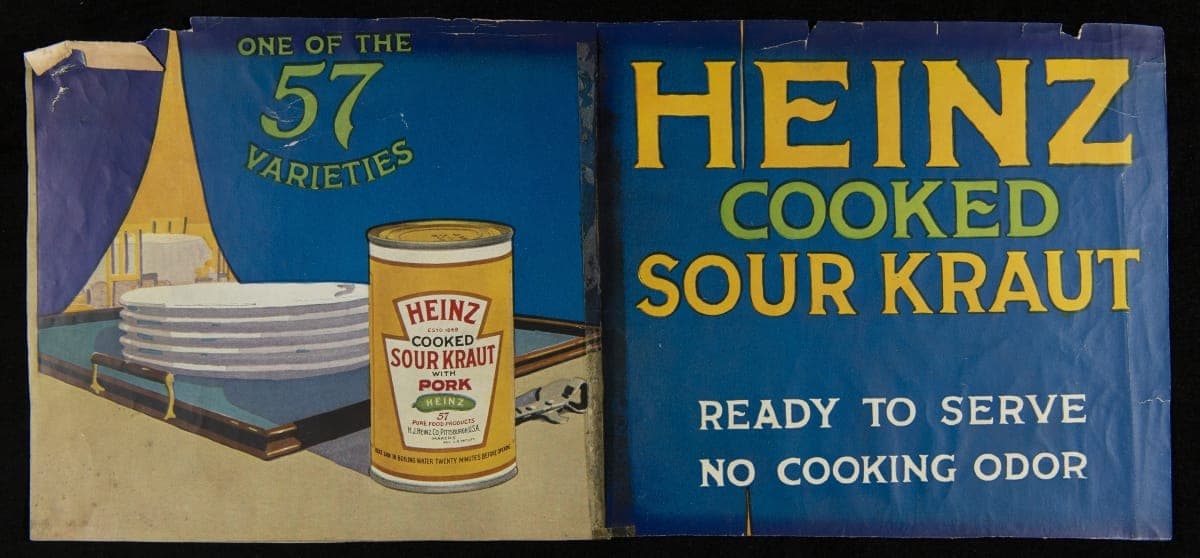 Streetcar Advertising Poster for "Heinz Cooked Sour Kraut," circa 1930