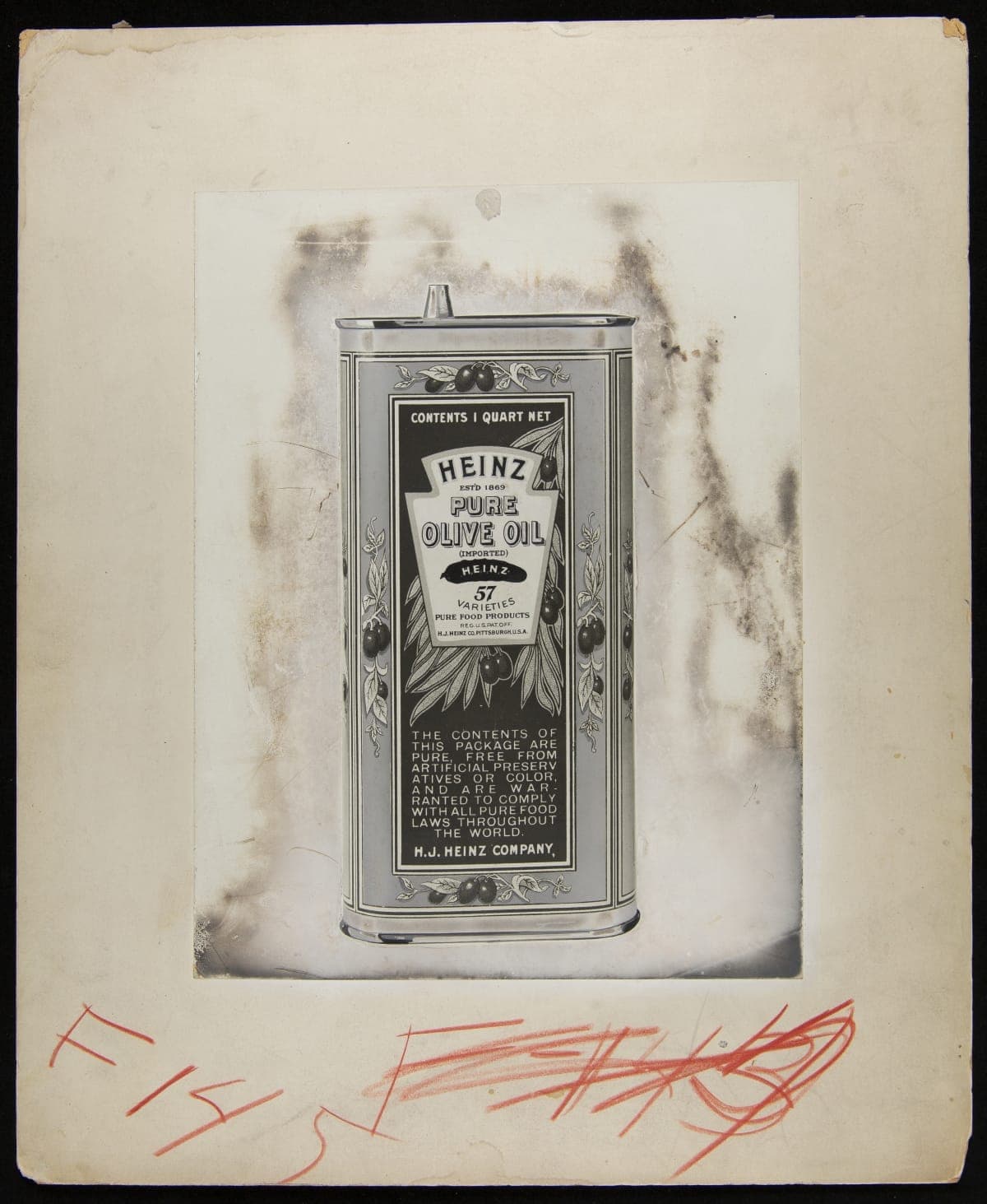 Advertising Layout Illustration for Heinz Pure Olive Oil, 1910-1925