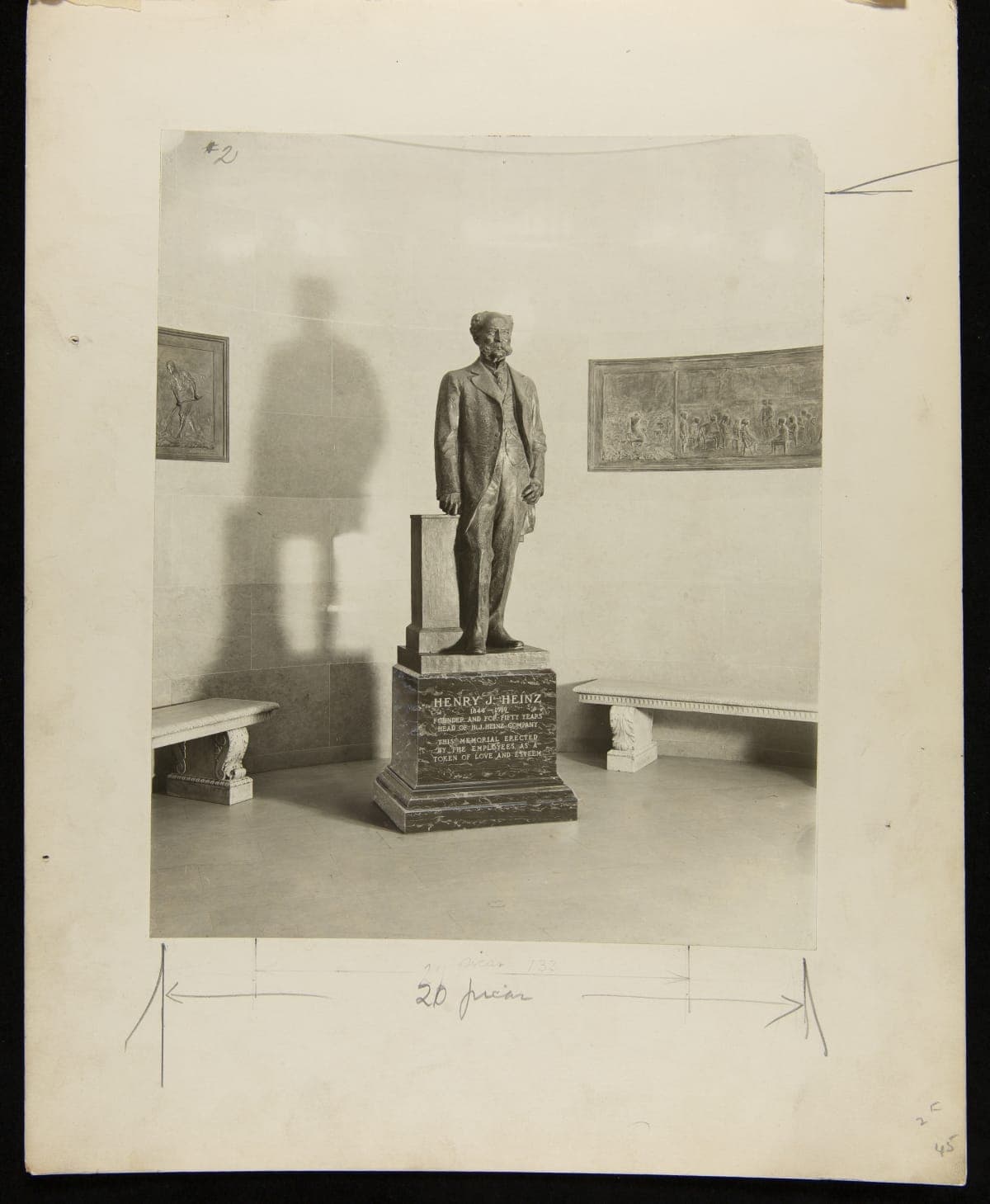 Memorial Statue of H. J. Heinz, Pittsburgh, Pennsylvania, December 1923