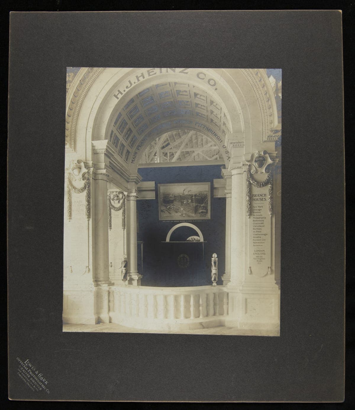 H. J. Heinz Company Booth at Lewis & Clark Centennial Exposition, Portland, Oregon, 1904-1905