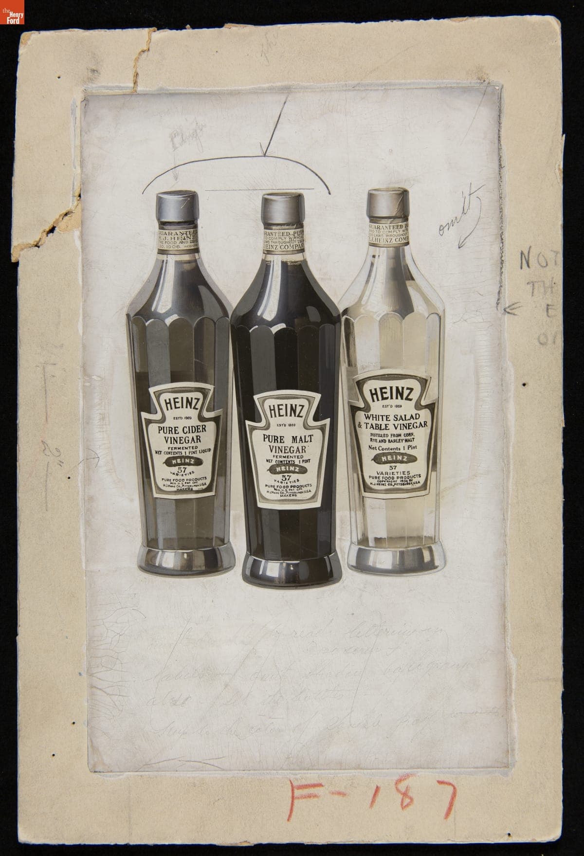 Advertising Layout of Heinz Vinegar Products, circa 1935