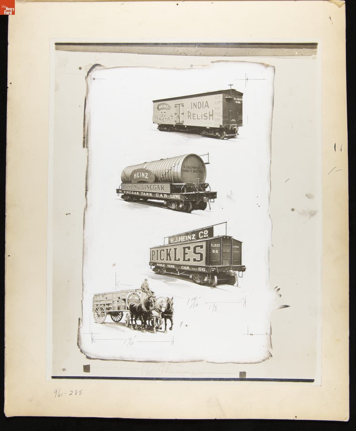 Advertising Layout Photograph of Heinz Transportations, May 1, 1912