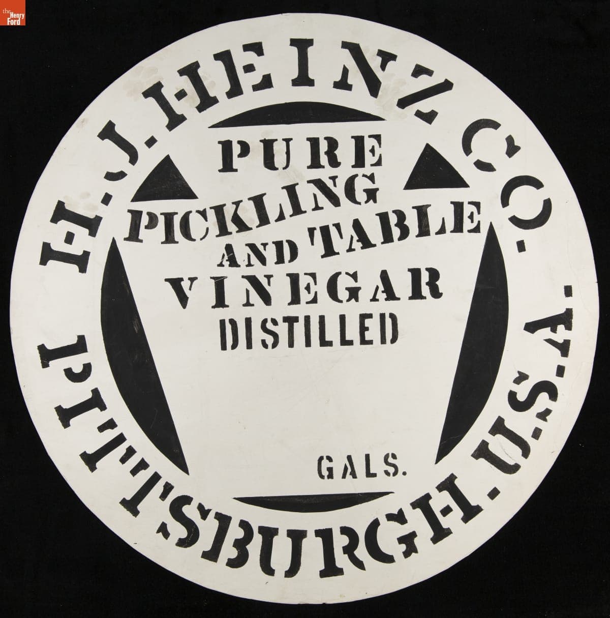 Stencil of an H. J. Heinz Company Barrel Head, 1905-1910