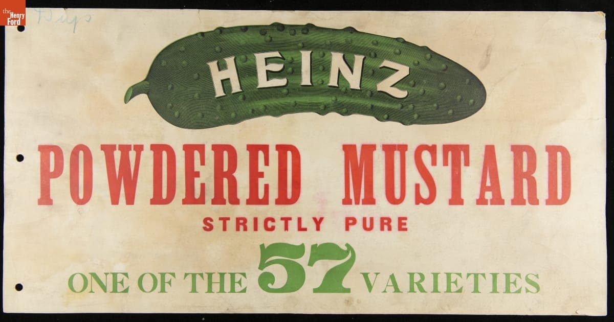 Streetcar Advertising for Heinz Powdered Mustard, circa 1900