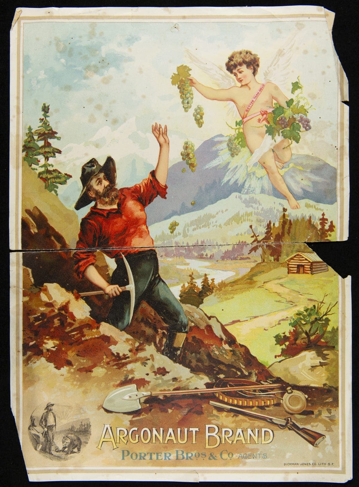 Label, "Argonaut Brand Grapes," 1888-1899