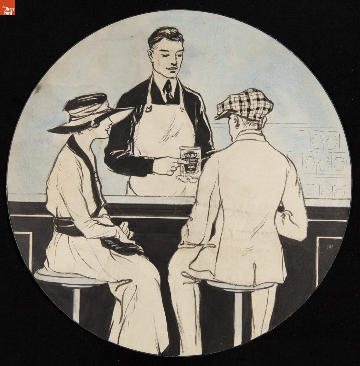 Advertising Layout Illustration for Heinz Spaghetti, circa 1930