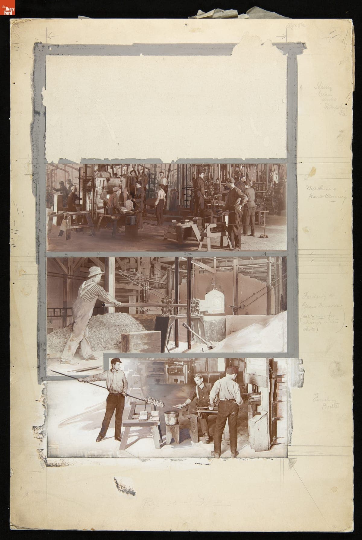 Photomontage of Heinz Glass Works Photos, 1909