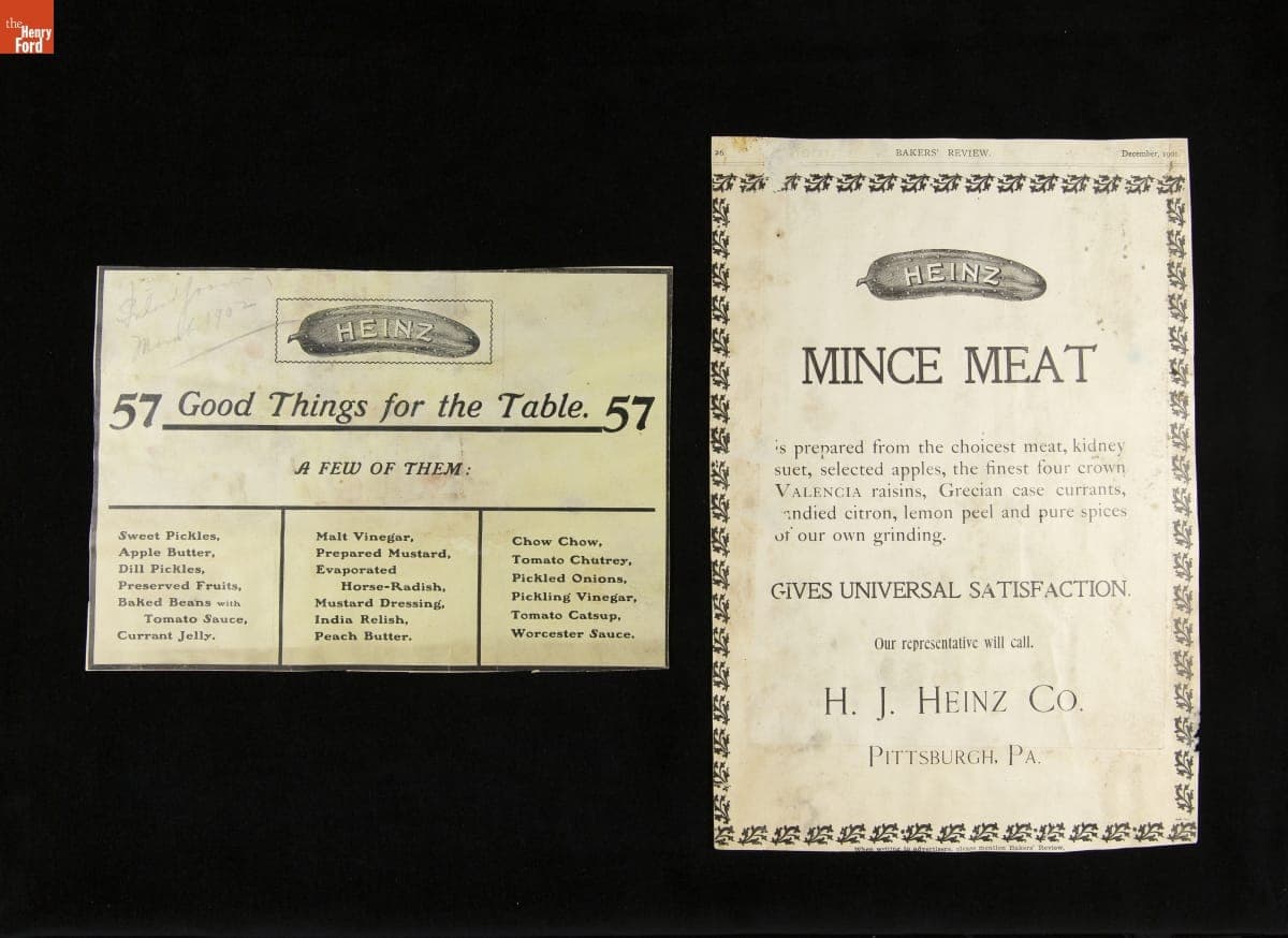 Scrapbook of Heinz Company Product Labels and Advertising, 1890-1930