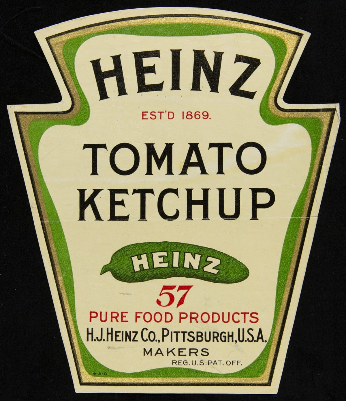 Label, "H. J. Heinz Brand Tomato Ketchup," circa 1900