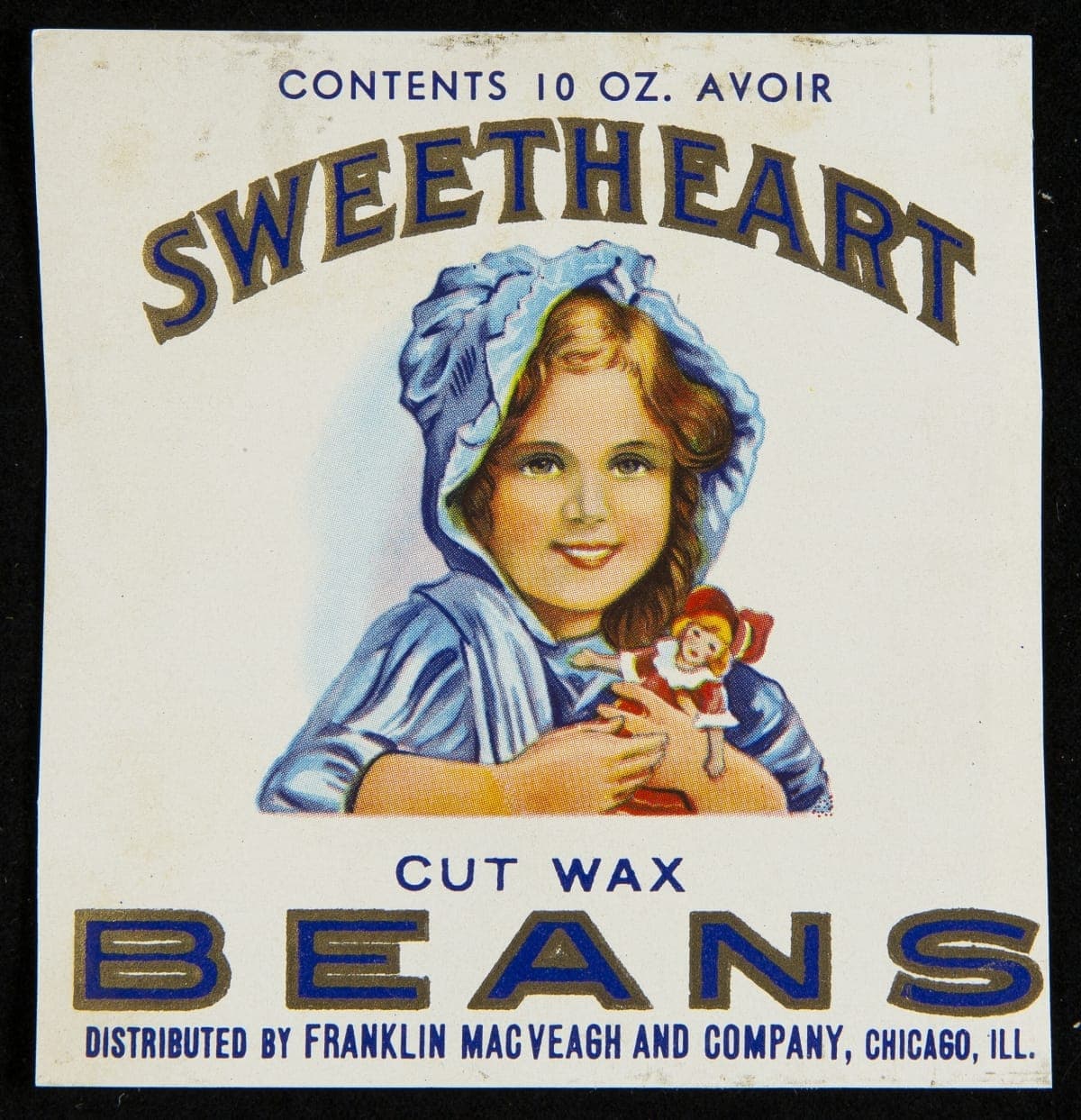 Crate Label, "Sweetheart Brand Beans," circa 1930