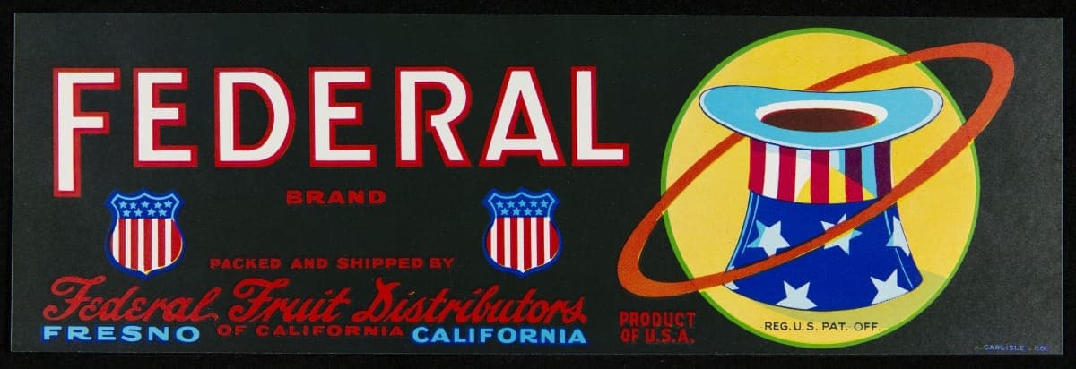 Crate Label, "Federal Brand Fruit," circa 1950