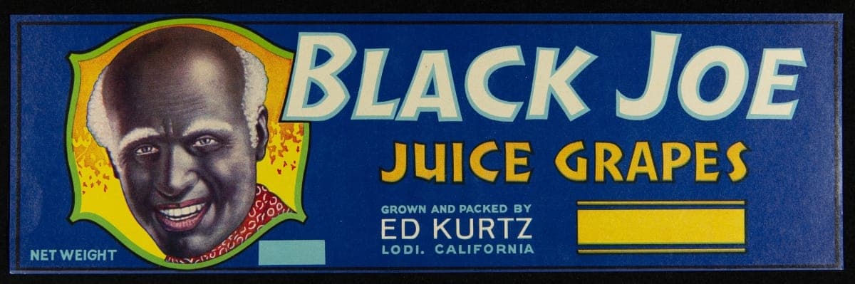 Crate Label, "Black Joe Brand Juice Grapes," 1930-1950