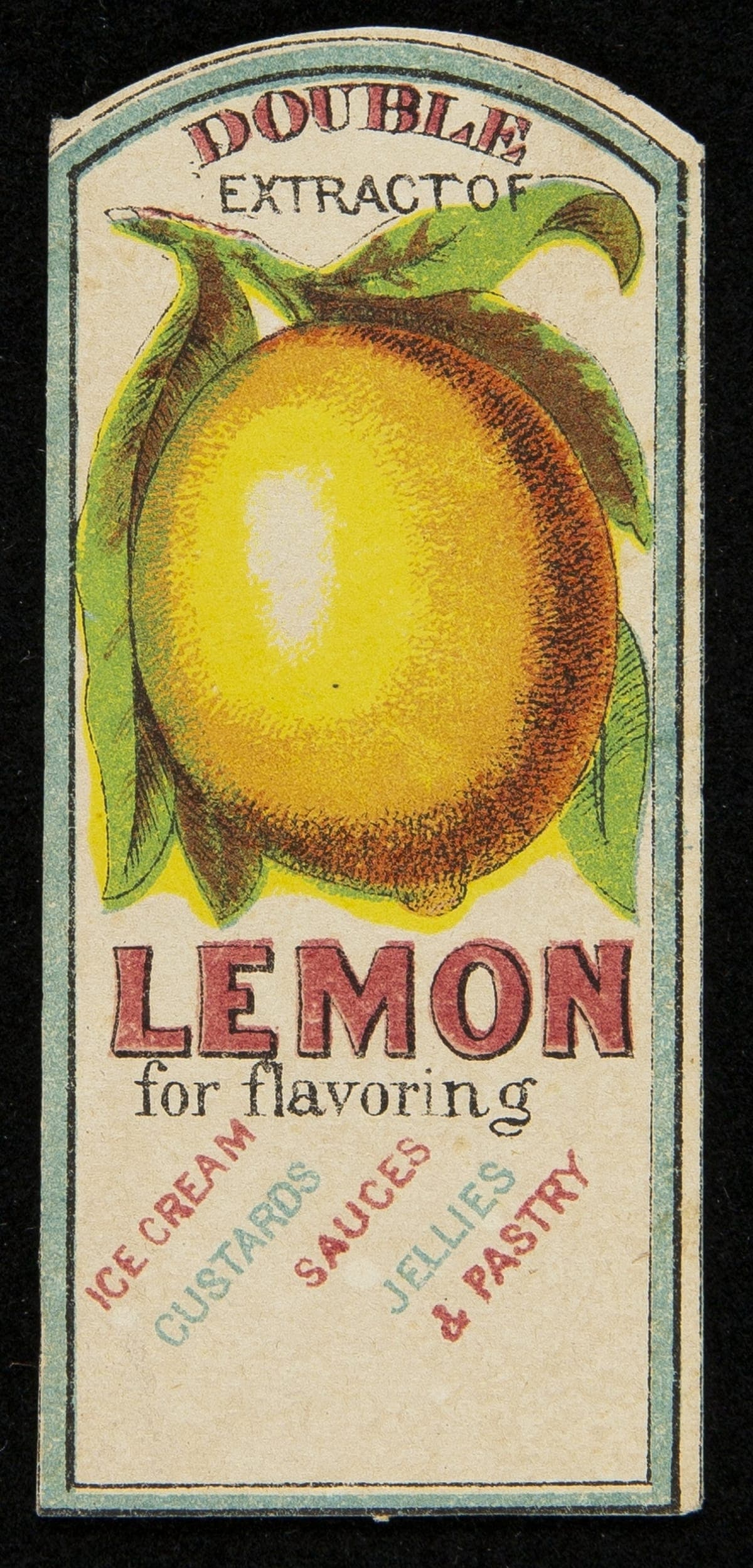 Label for Double Extract of Lemon, 1880-1910