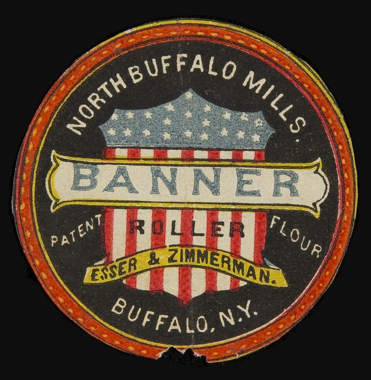 Label,"North Buffalo Mills Brand Flour," 1879-1887