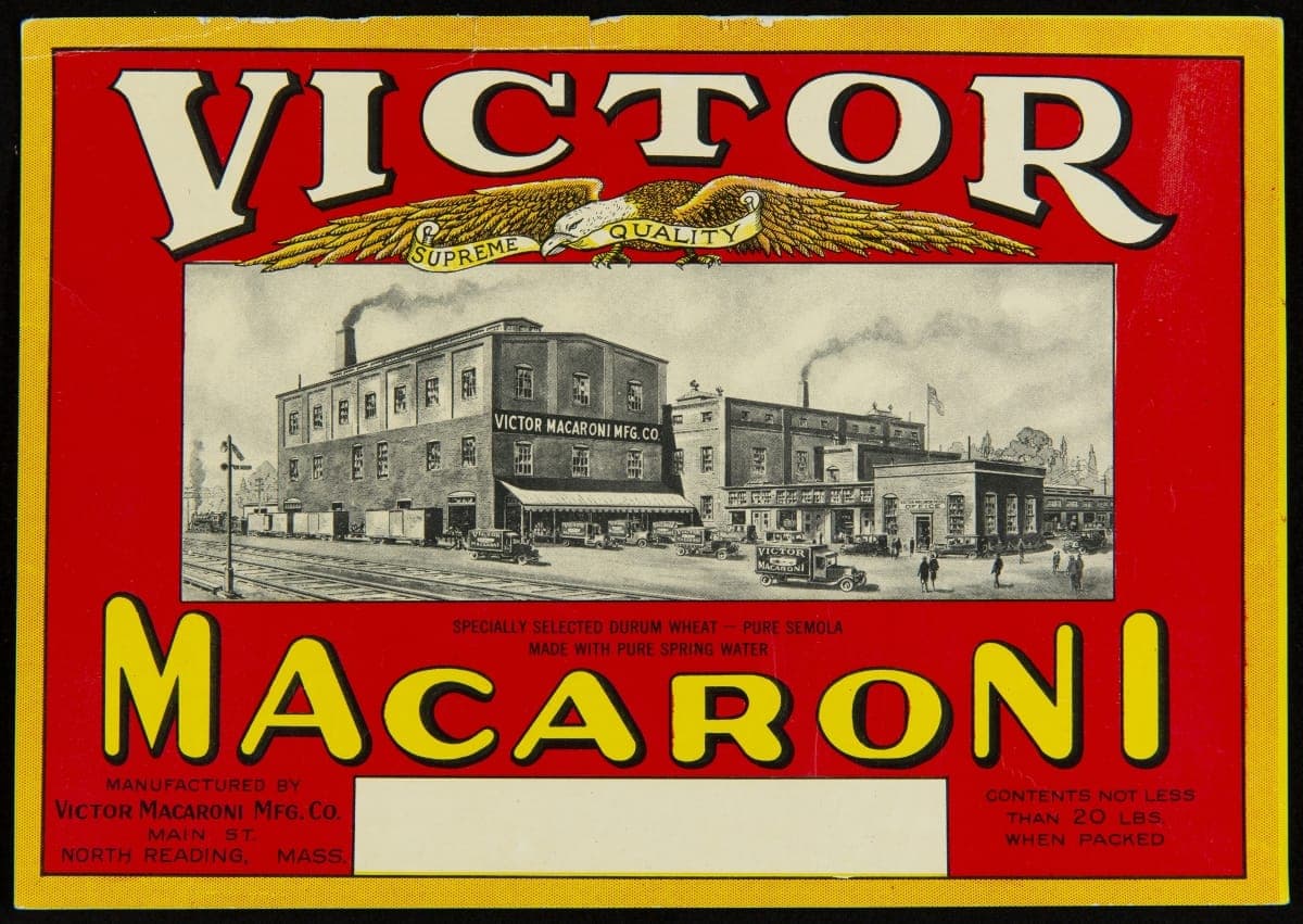 Crate Label, "Victor Brand Macaroni," circa 1928