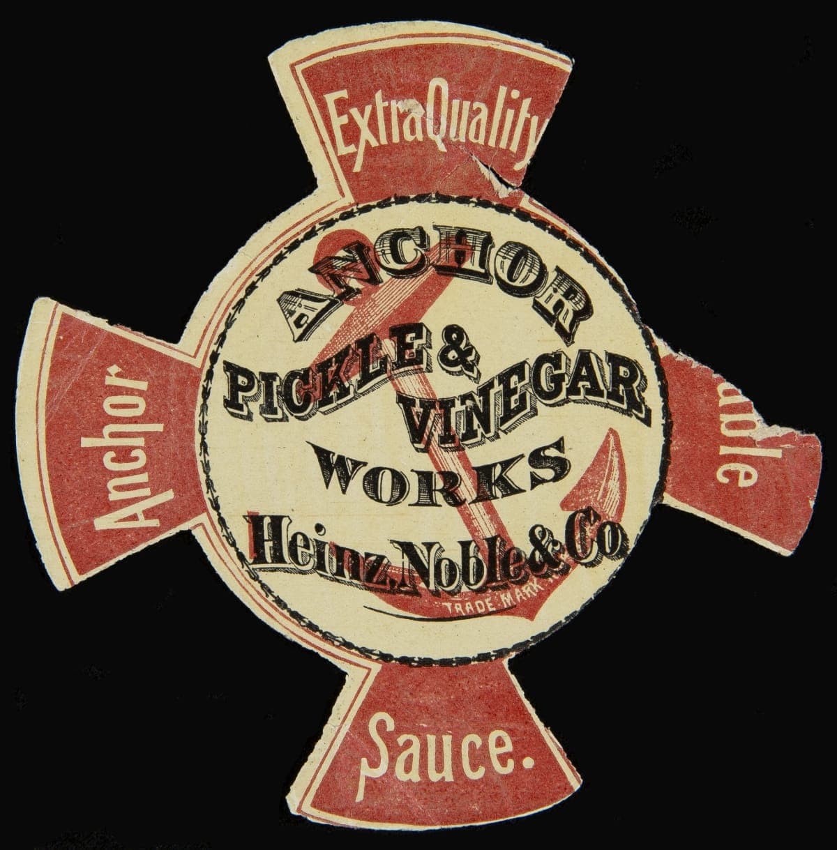 Label, "Heinz, Noble & Company Brand Sauce Product," circa 1875