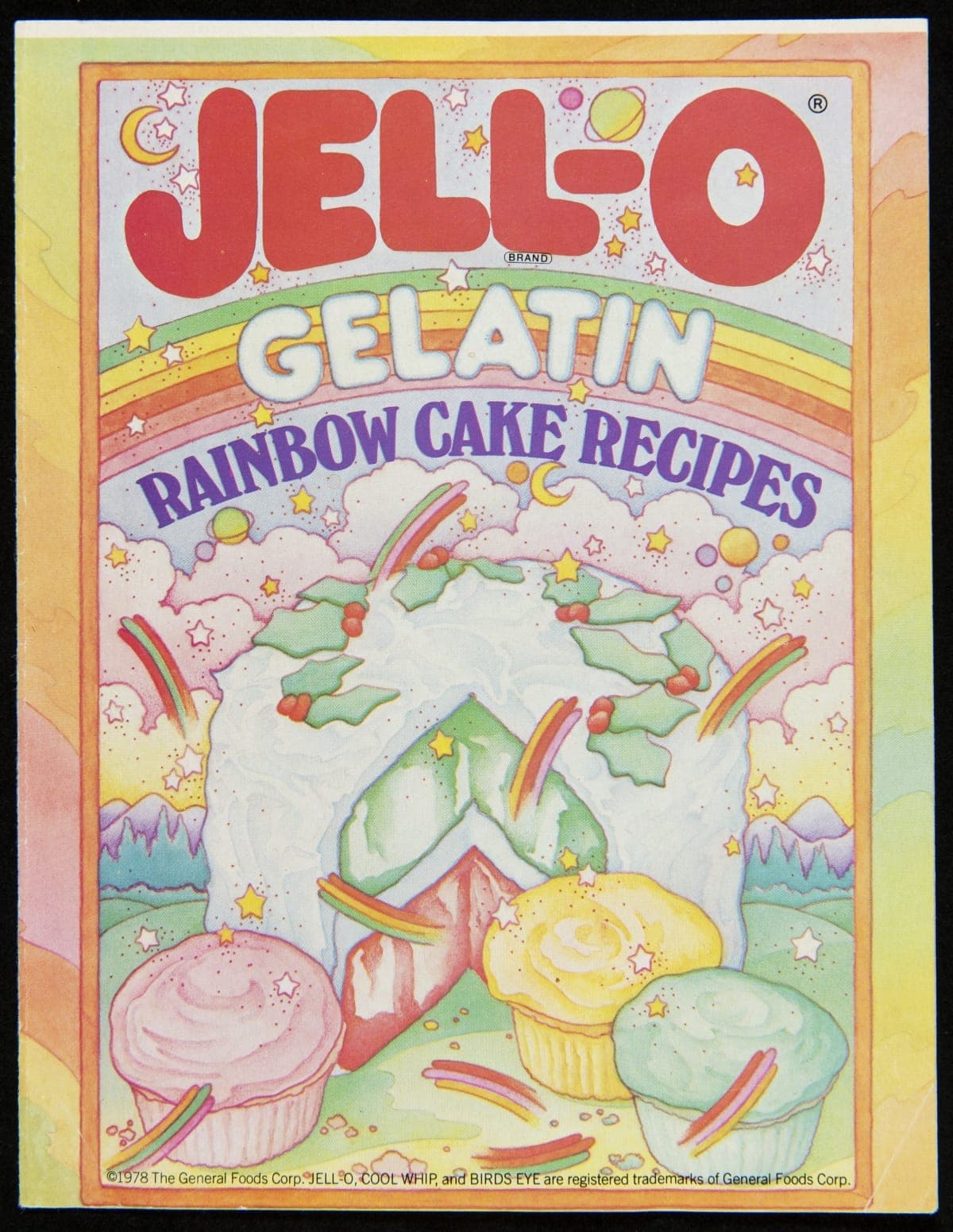 Recipe Booklet, "Jell-O Gelatin Rainbow Cake Recipes," 1978