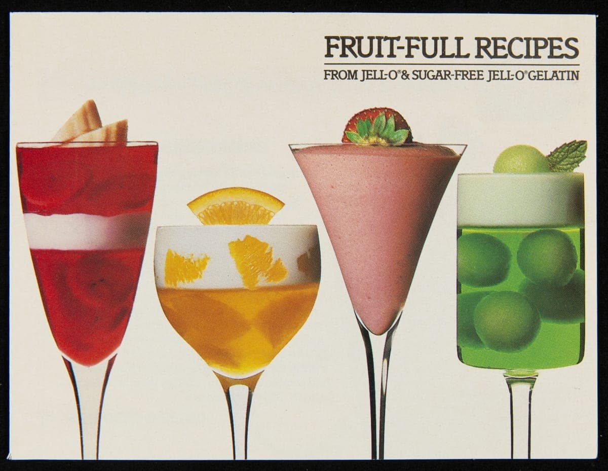 Recipe Booklet, "Fruit-Full Recipes: From Jell-O & Sugar Free Jell-O Gelatin," 1986