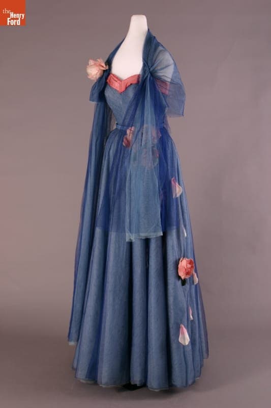 Evening Dress with Stole Worn by Elizabeth Parke Firestone, circa 1948