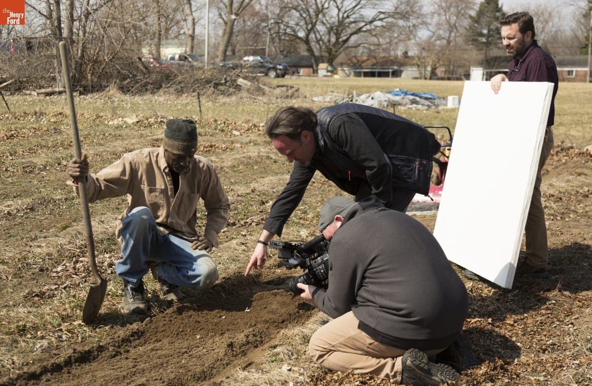 Melvin Parson Gardening during the Entrepreneurship Interview