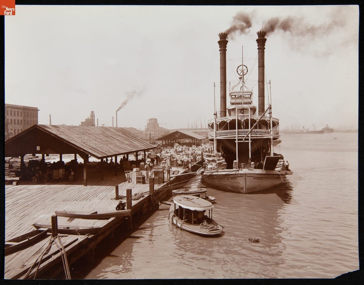 Along the Docks, Mobile, Alabama, 1900-1915