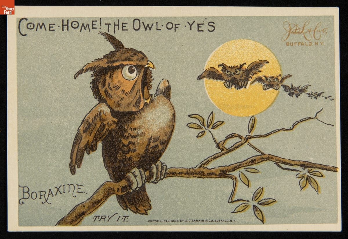 Trade Card for "Boraxine" Soap, J.D. Larkin & Co., 1883