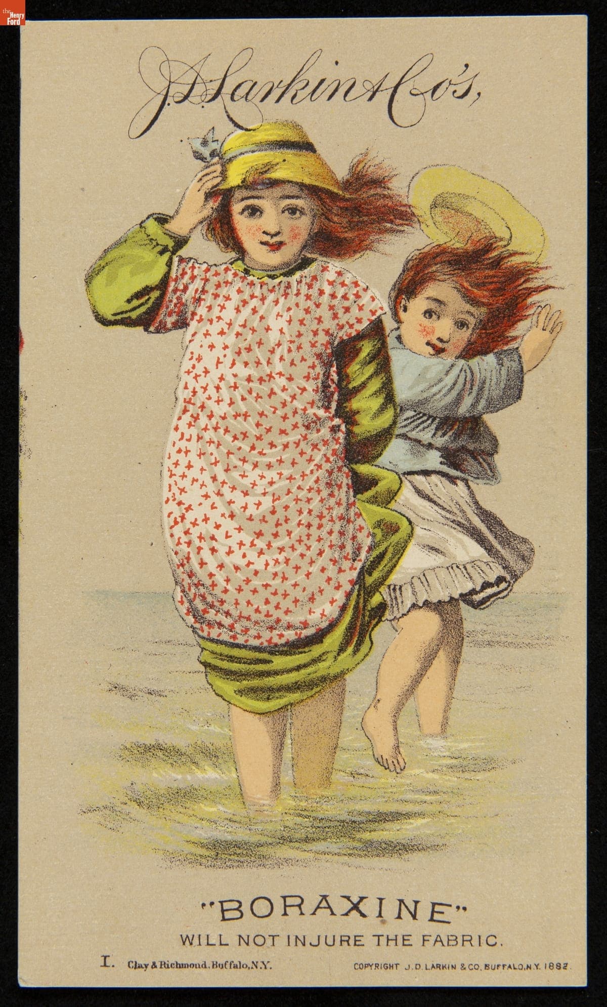 Trade Card for "Boraxine" Soap, J.D. Larkin & Co., 1882