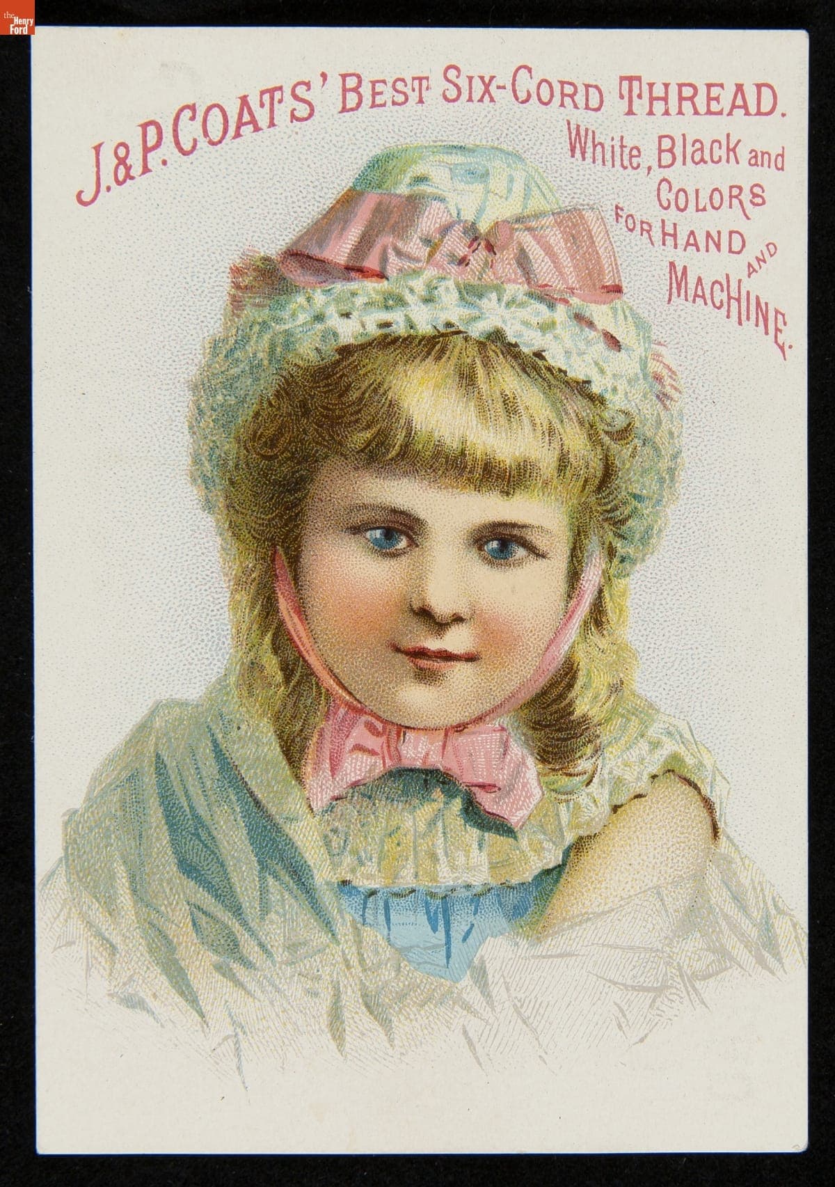 Trade Card for Six Cord Thread, J. & P. Coats, 1860-1888
