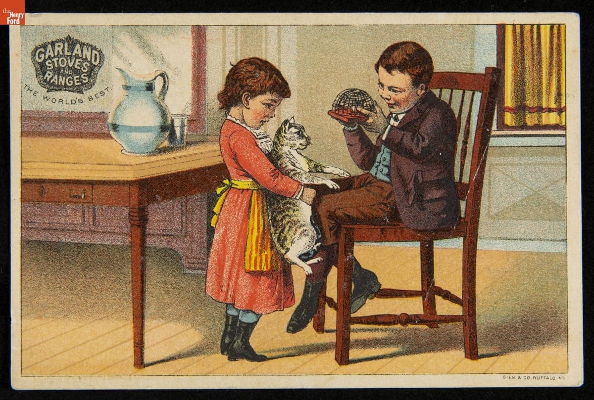 Trade Card for Garland Stoves and Ranges, Michigan Stove Co., 1880-1900