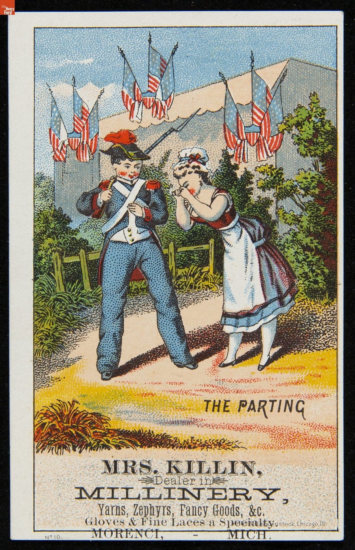 Trade Card for Mrs. Killin Millinery, 1880-1900