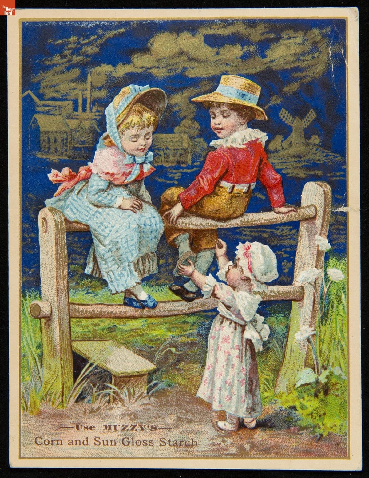 Trade Card for Muzzy's Corn and Sun Gloss Starch, Muzzy Starch Co., 1880-1900