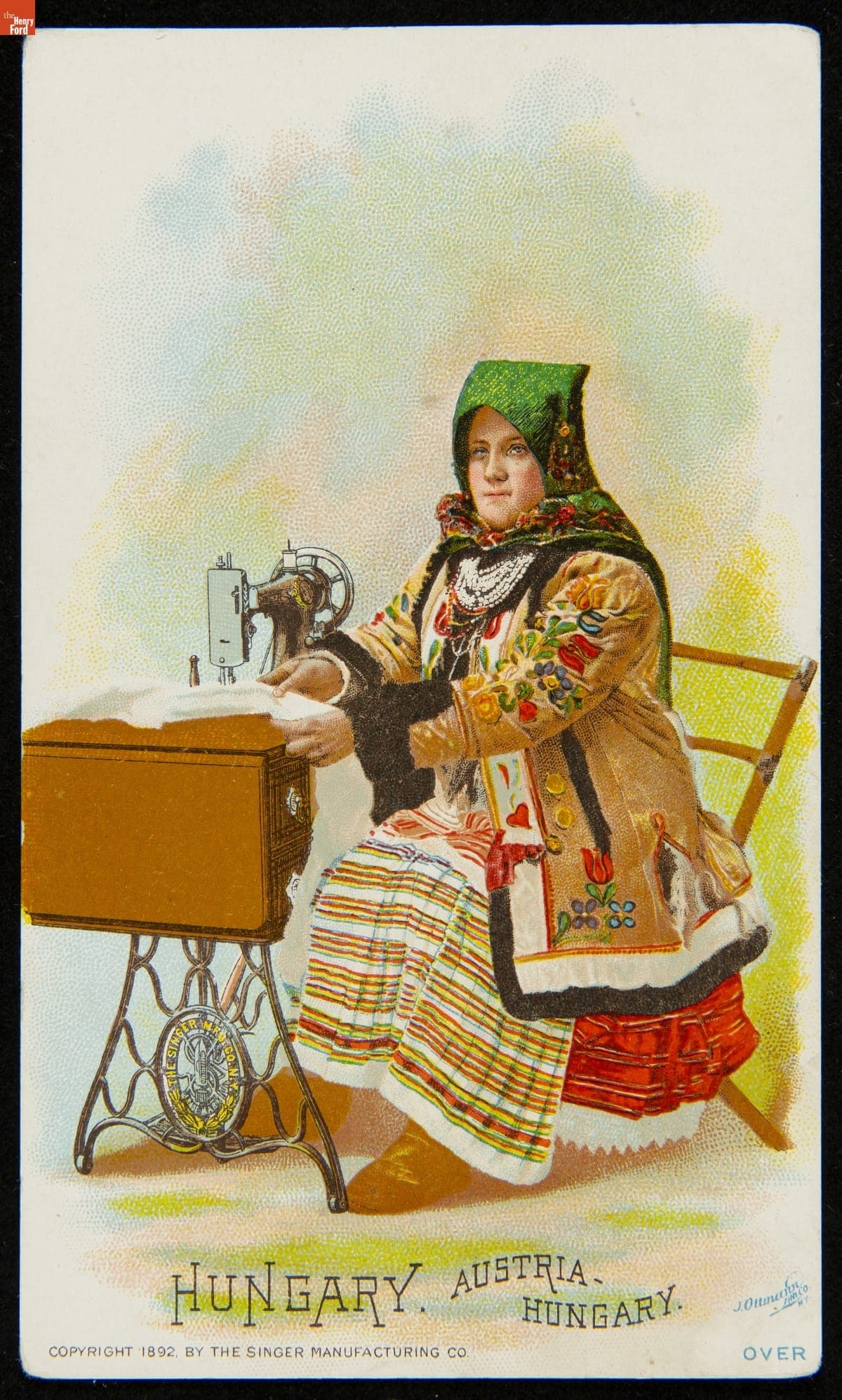 Trade Card for Singer Sewing Machines, 1892